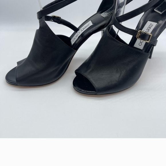 Jimmy Choo Black Peep-Toe Heels Size 36 - Picture 4 of 16